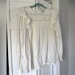 Full-Sleeve Pintuck Ruffle Top